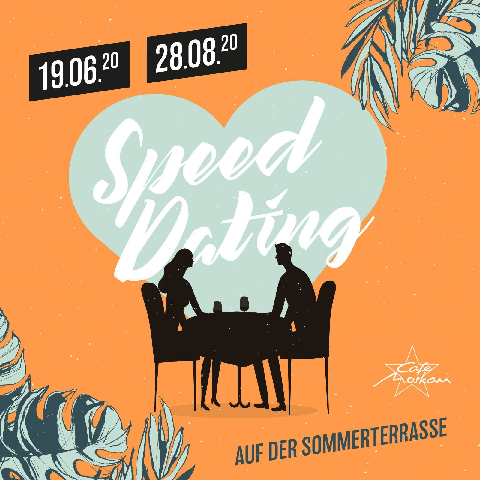 Speed-Dating auf der Sommerterrasse  Angebote Cafe Moskau